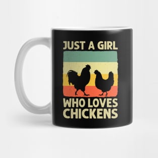 Just A Girl Who Loves Chickens Vintage Mug